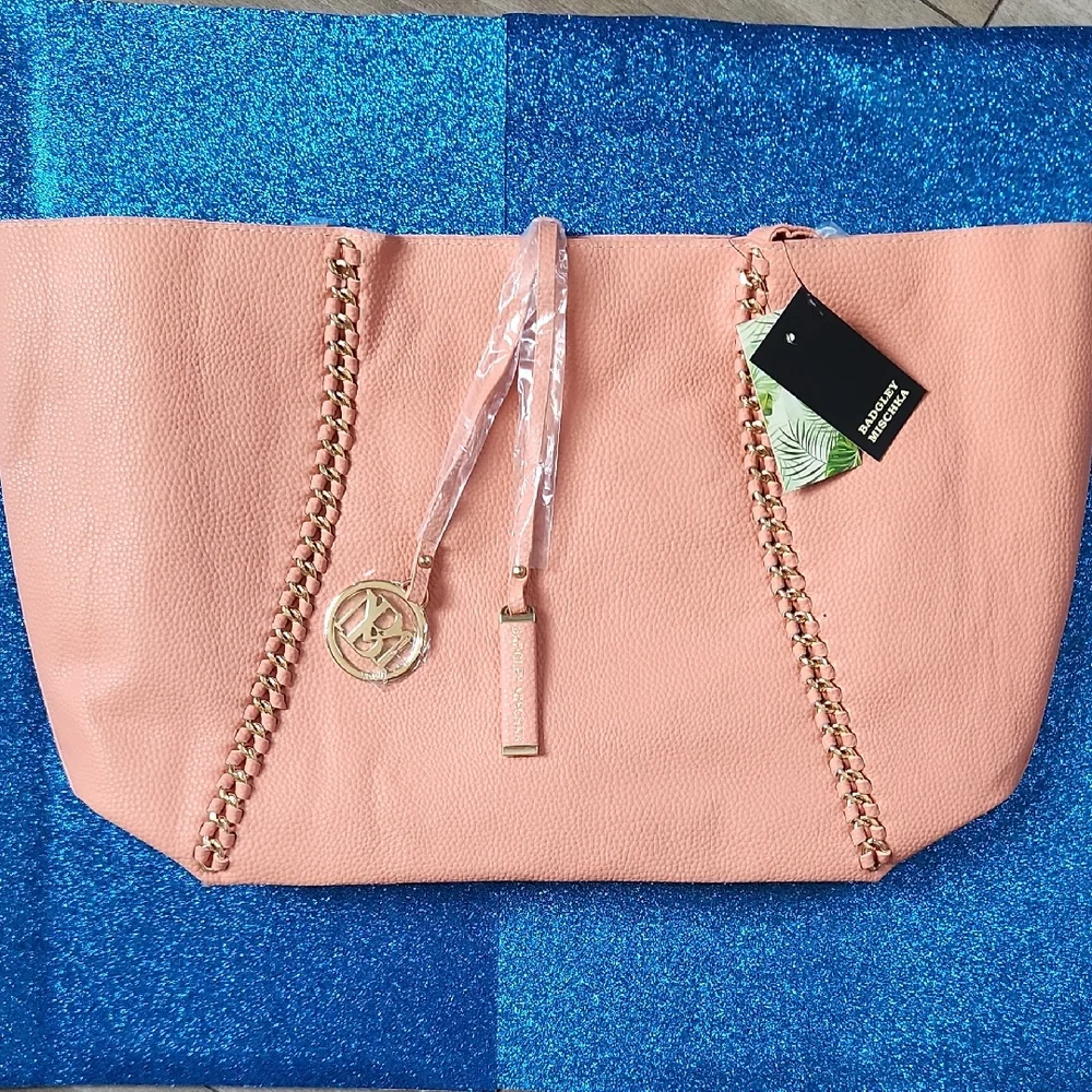 Badgley Mischka Coral Tote NWT